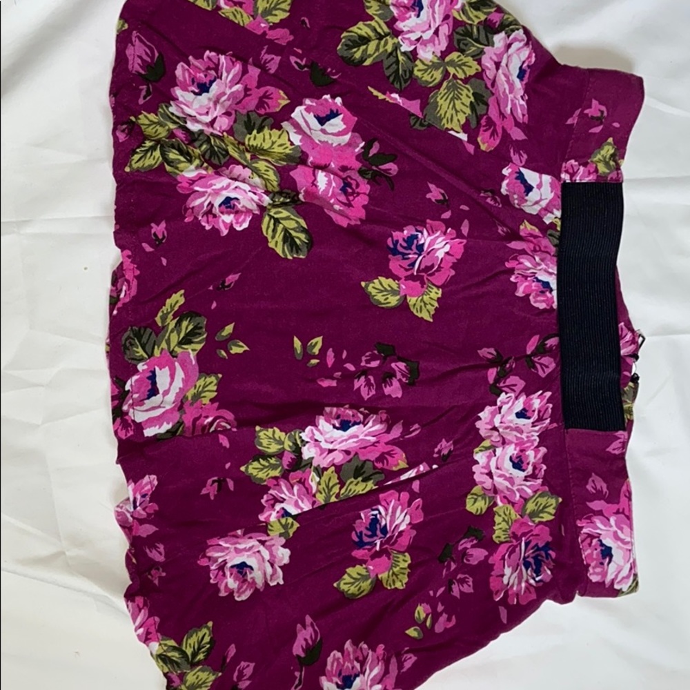 magenta flower skirt